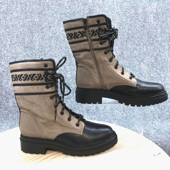 Combat Boots Stella Embroidered . Women's Size: 8 . Sam & Libby . New in Box - Picture 2 of 7